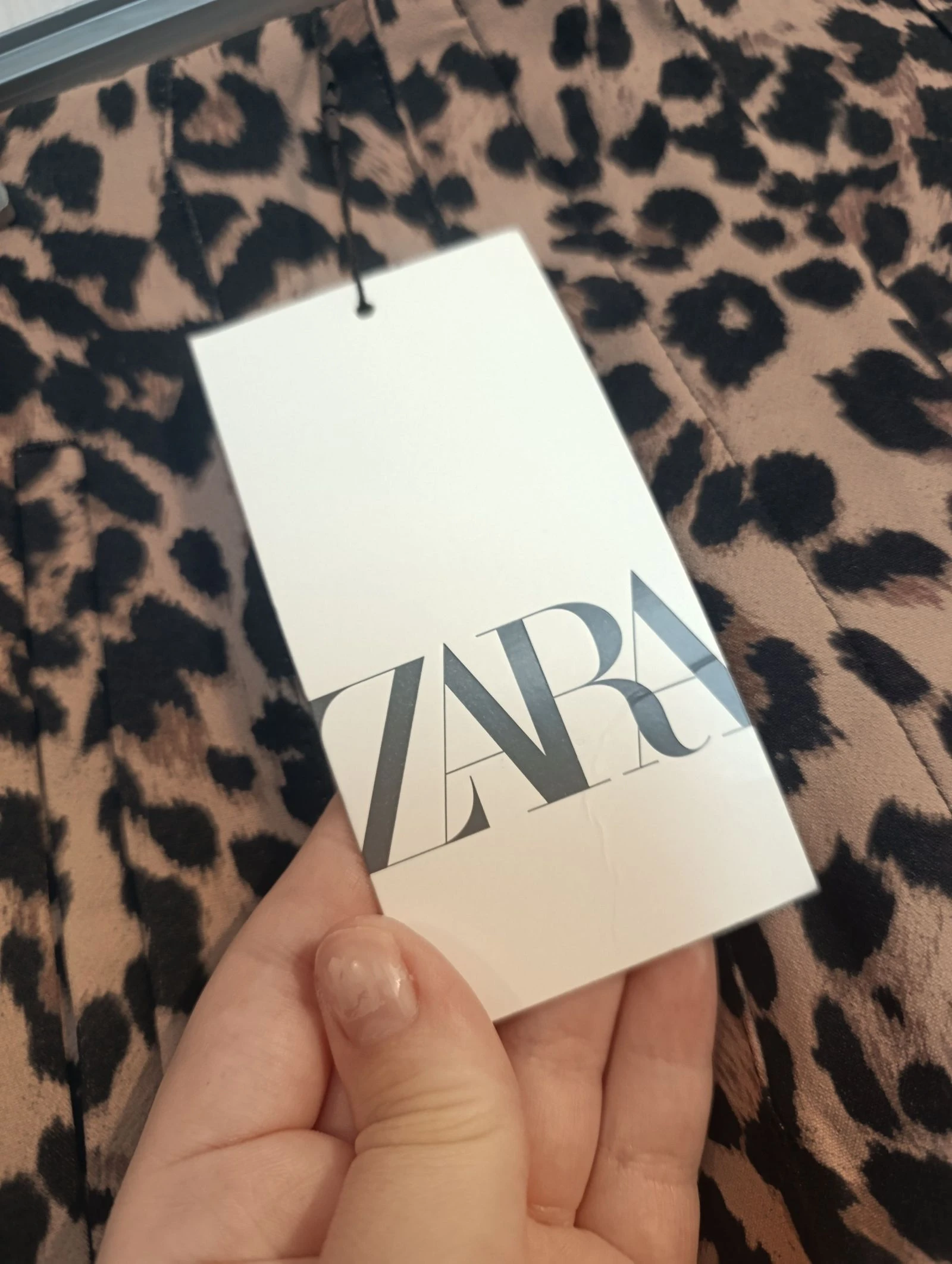 ZARA leopard print straight pants – Size XS (New with tag) – photo 3